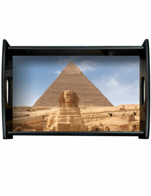Plateau en bois «Gizeh» (Sphinx, Grande pyramide)