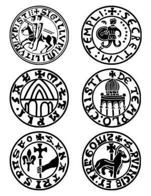 Cachets à cire Templier (sceaux symboliques)