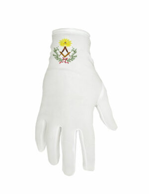 Gants blancs avec symboles maçonniques