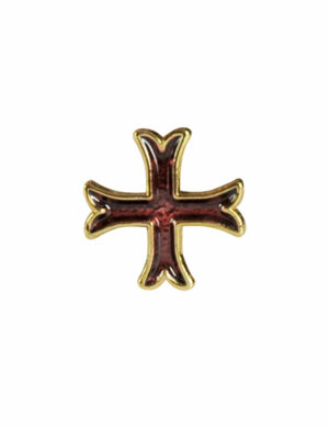 Pin's croix des Templiers rouge
