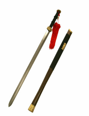 Épée « Han Jian », acier damassé, non aiguisée