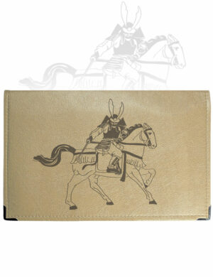 Porte-chéquier beige Samouraï à cheval