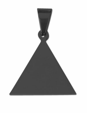 Pendentif Triangle noir (inox) à personnaliser