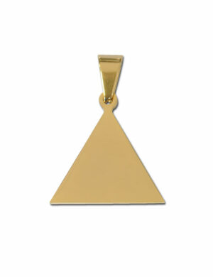 Pendentif Triangle doré (inox) à personnaliser