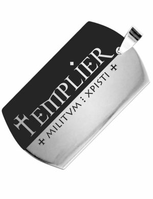 Pendentif  Templier + Militum Xpisti + en acier