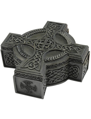 Boîte noire croix et entrelacs celtiques