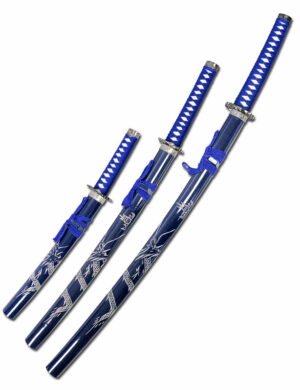 Katana Wakizashi et Tanto Blue Ryuu