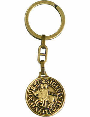 Porte-clés Sceau templier (couleur bronze)
