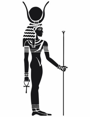Sticker de la déesse égyptienne Isis-Hathor