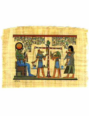 Papyrus égyptien «Pesée de l'âme» (20 x 30 cm)
