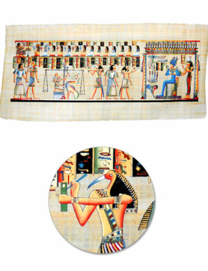 Papyrus égyptien « Pesée de l'âme » (170 x 70 cm)