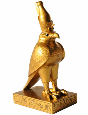Statuette du dieu égyptien Horus (dorée)