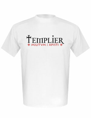 T-shirt « Templier + Militum Xpisti + » blanc
