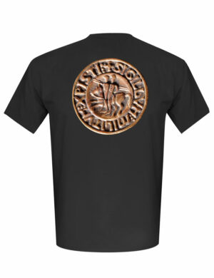 T-shirt noir Sceau templier (bronze)