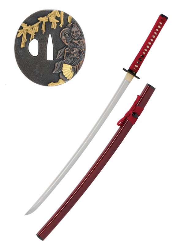 Katana Sakura (Acier Damas & Véritable Peau de Raie)