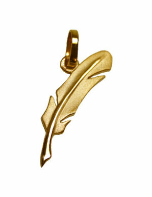 Pendentif en or ''Plume de Maât'', petit modèle