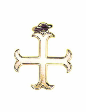Pendentif Croix cathare (plaqué or)