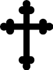 Croix latine tréflée